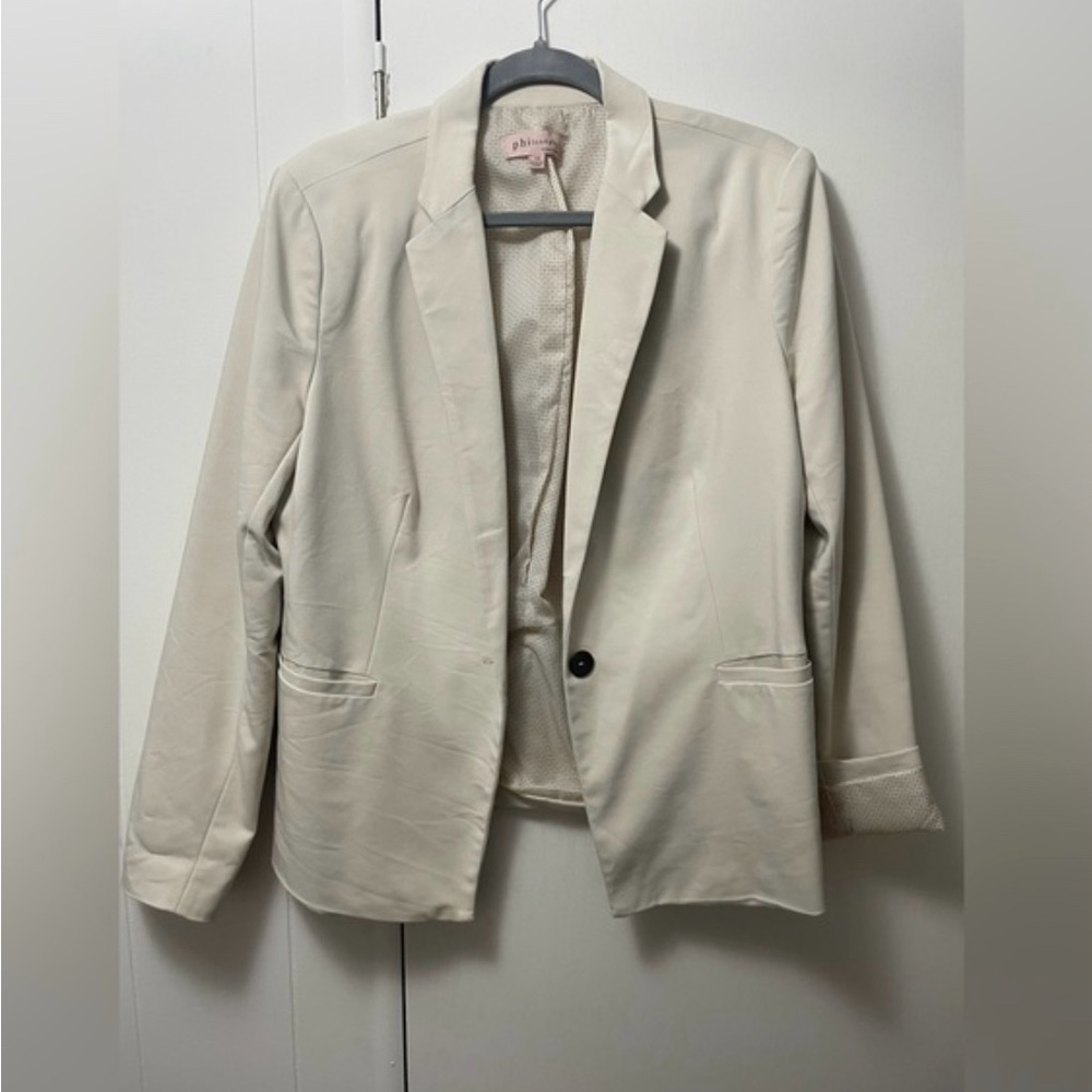 Philosophy tan blazer, size 12